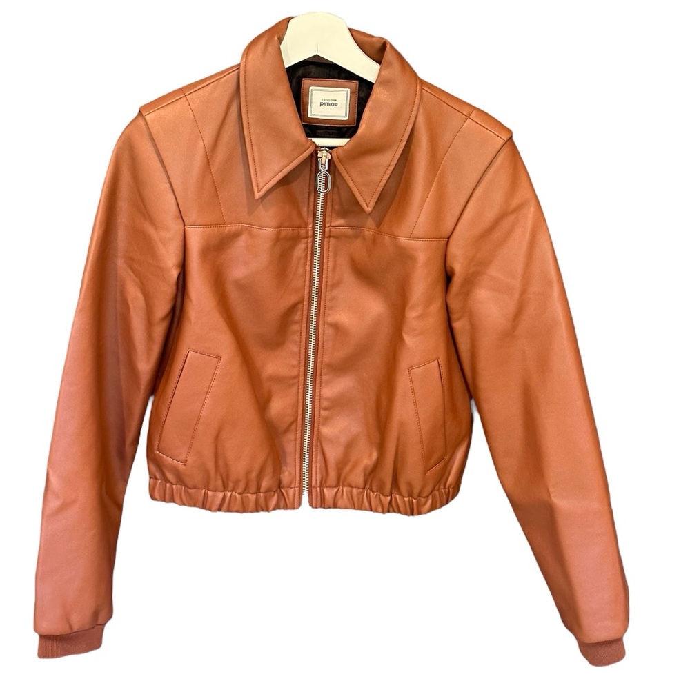 PIMKIE Light Brown Leather Jacket Size M
